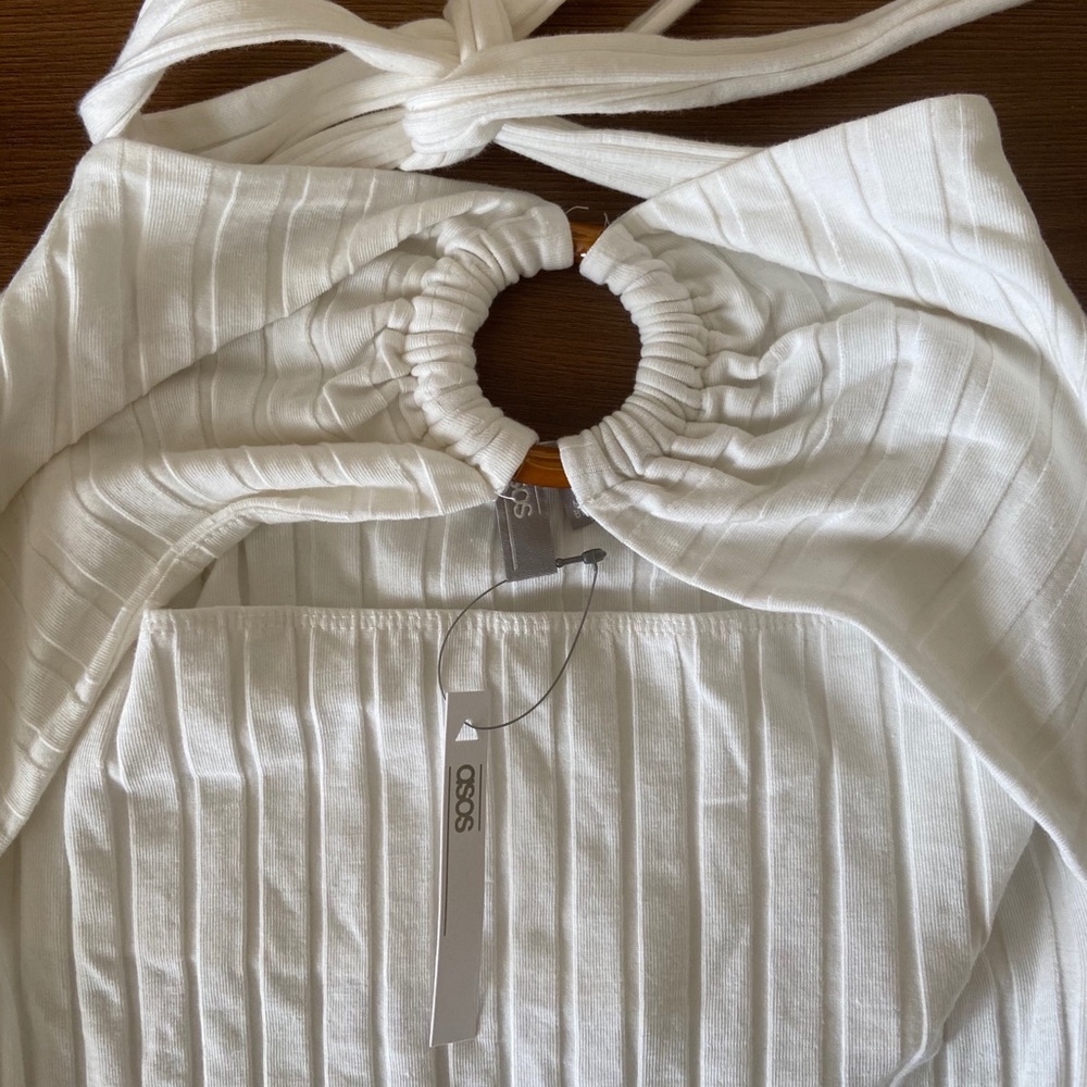 NWT ASOS Chunky Rib Bodycon With Ring Detail - Picture 2 of 5